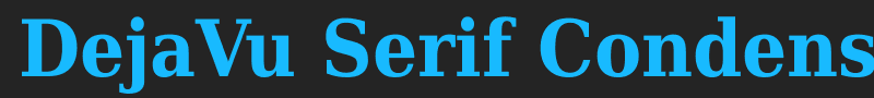 DejaVu Serif Condensed font